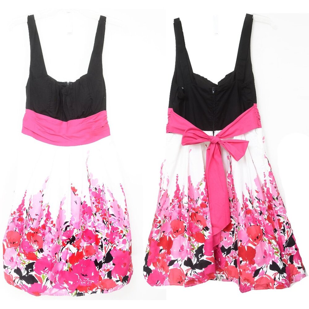 VTG 90s NWT City Triangles Tulle Petticoat Artsy Dress Flowers Skater Size 14
